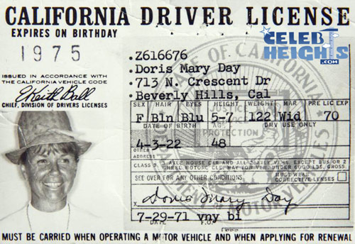 Doris Day driver license