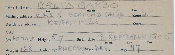 How tall is Greta Garbo