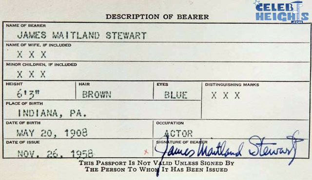 Jimmy Stewart Passport